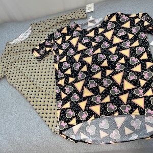 Disney Lularoe Irma Top Bundle Lot Womens XS Tunic Stretch Casual Lounge